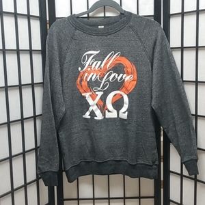 Alternative Earth long sleeve grey sweater with graphics size medium